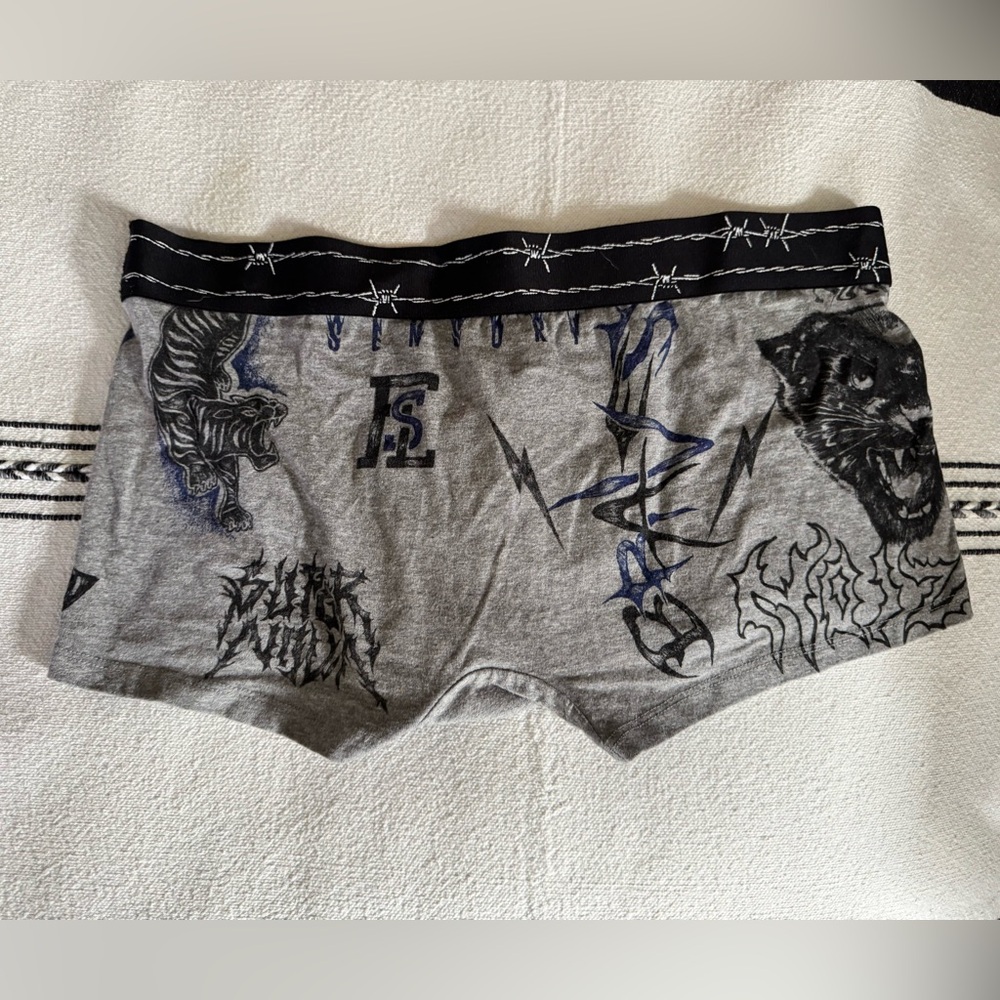 Diesel Gray Graphic Boxer Briefs - Picture 2 of 4
